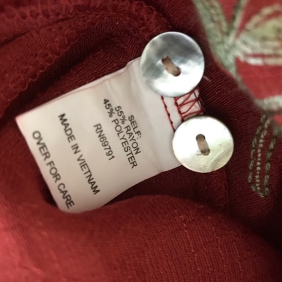 Anthropologie Fig & Flower embroidered button front blouse Size 3X - Picture 7 of 8